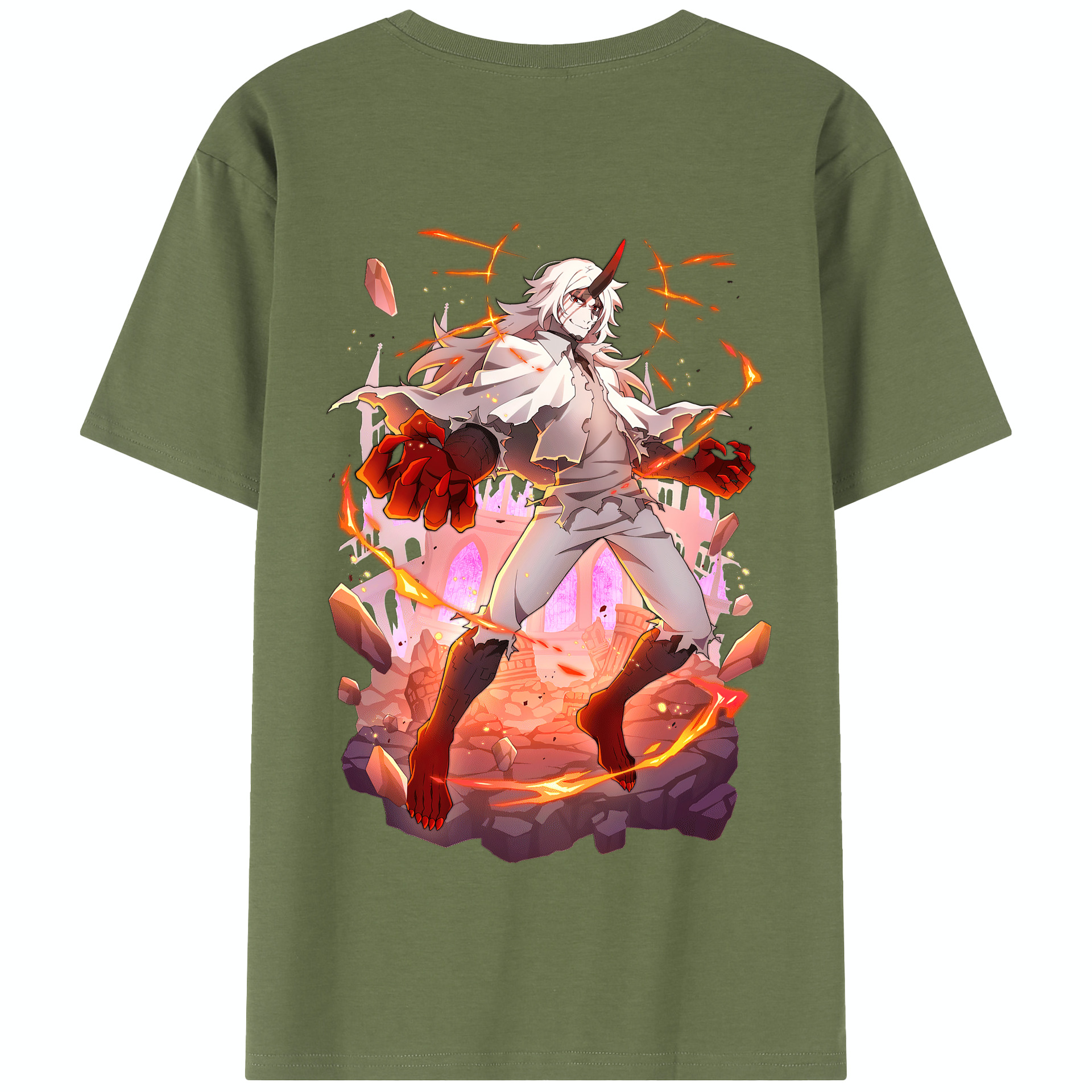 （画像用） 文豪ストレイドッグス Bungo Stray Dogs 綿100％半袖Tシャツ（背面プリント）